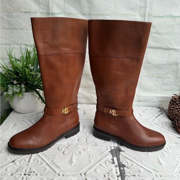 POLO BY RALPH LAUREN Everly Riding Boots size 6.5 Deep Saddle color - Picture 3 of 13